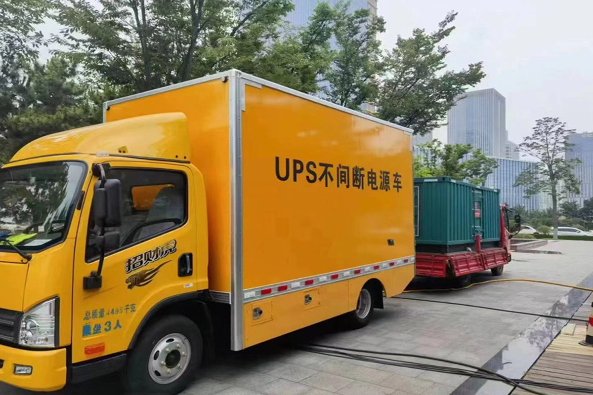 呼兰发电机租赁施工现场